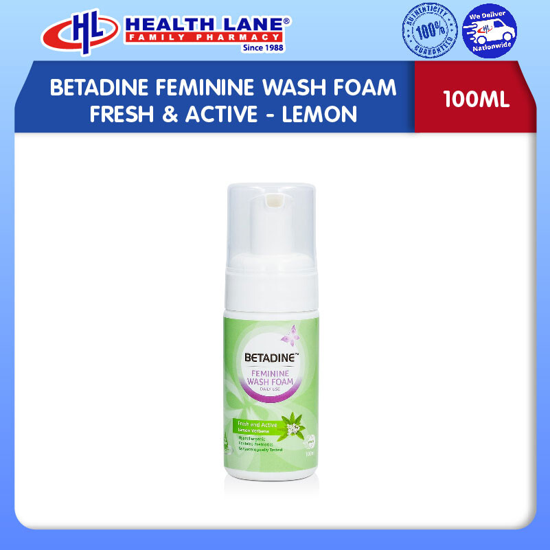 BETADINE FEMININE SABUN BERBUIH FRESH & ACTIVE- LEMON (100ML)